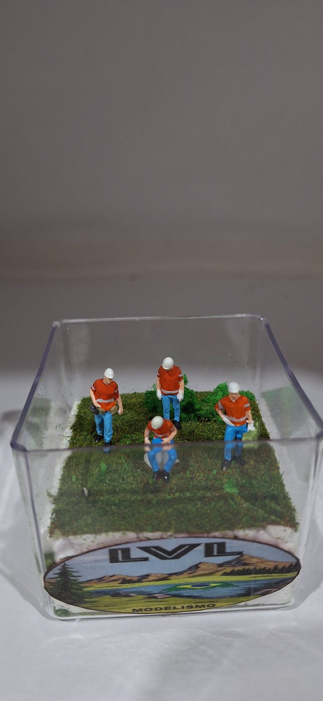 Diorama em miniatura LVL Artes, elementos e estruturas para composição de cenários